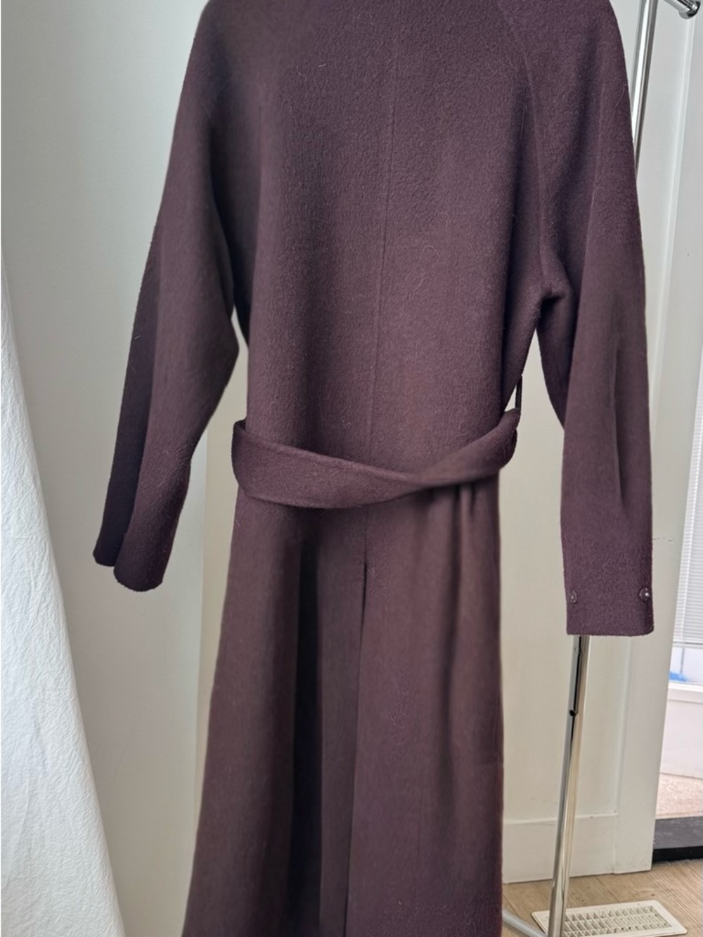 Mango Plum Belted Long Trench Coat - Picture 4 of 6